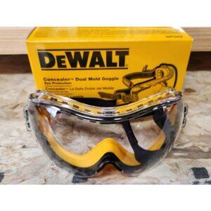 Concealer Clear Anti-Fog Dual Mold Safety Goggle, Clear Lens